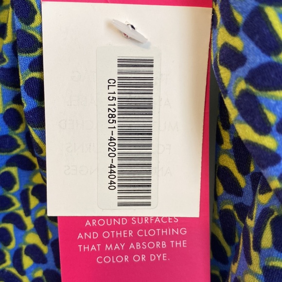 NWT JustFab green/blue dress with zipper detail, size large - Picture 8 of 8